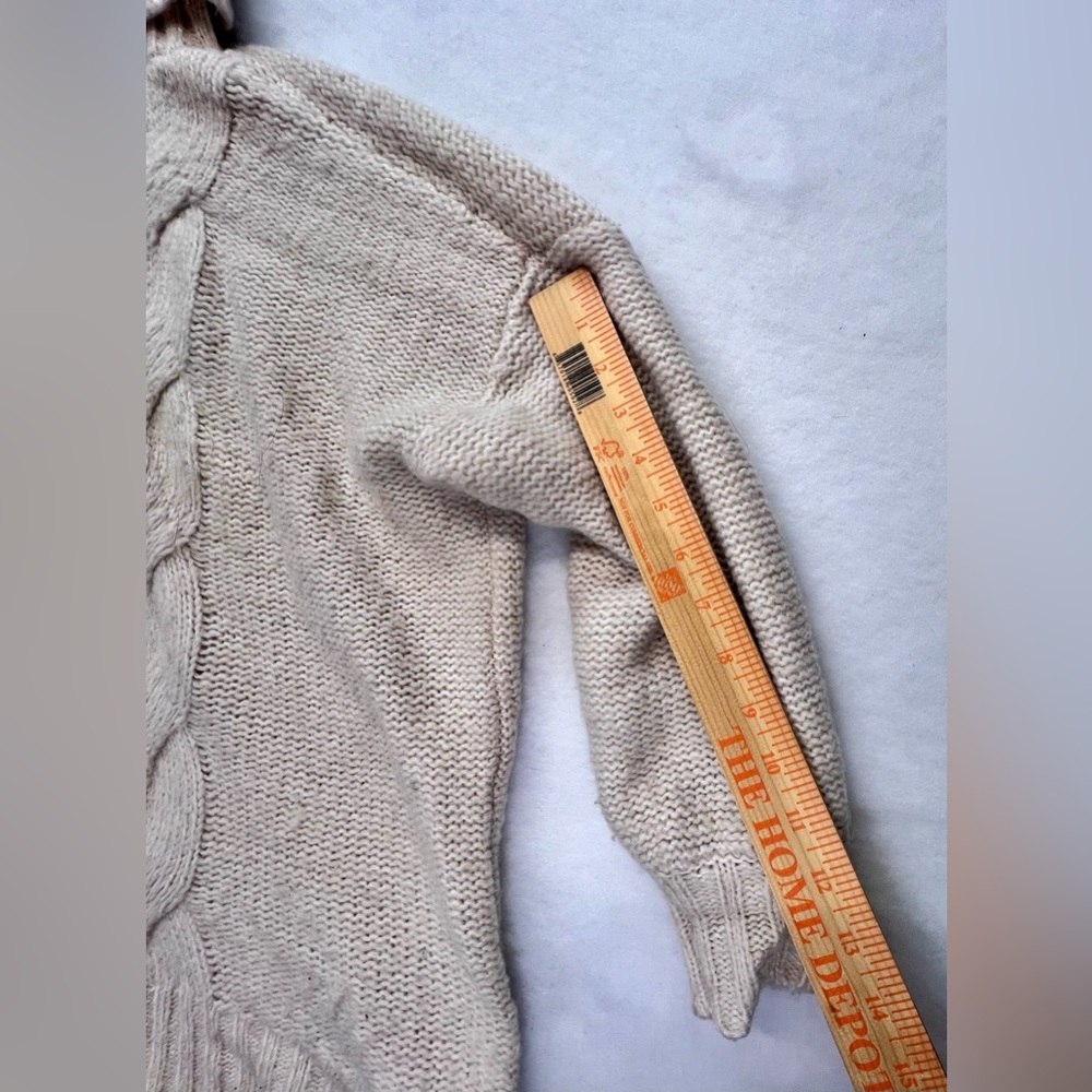 Aerie Cream Chunky Knitted Over Sized Turtle Neck Sweater- small - Picture 7 of 9
